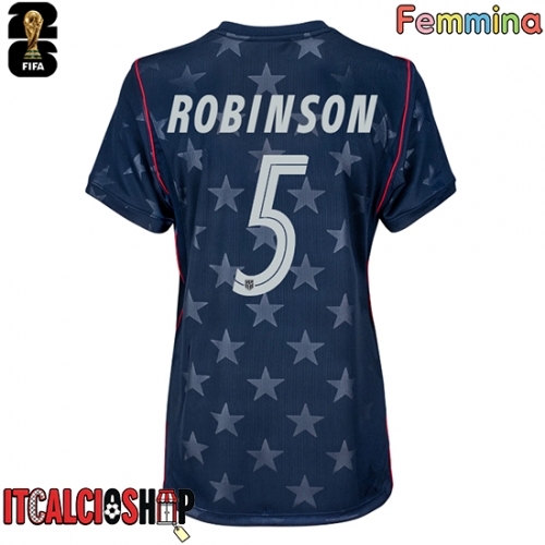 Stati Uniti Antonee Robinson #5 Seconda Maglia Femmina Mondiali 2026 Manica Corta